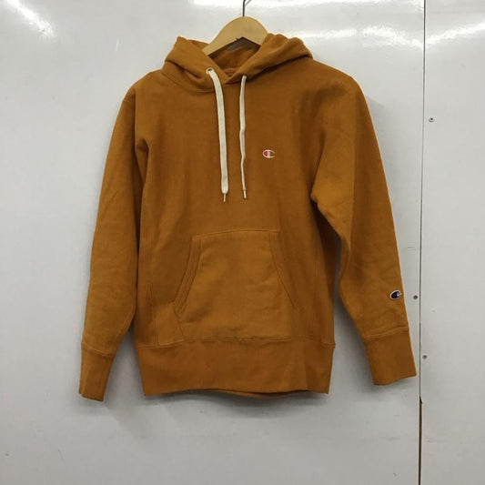 チャンピオン Champion パーカー 長袖 C8-Q101 リバースウィーブ プルオーバー 裏起毛 S ワンポイント 橙 / オレンジ / orange レディース USED 古着 中古 10152923