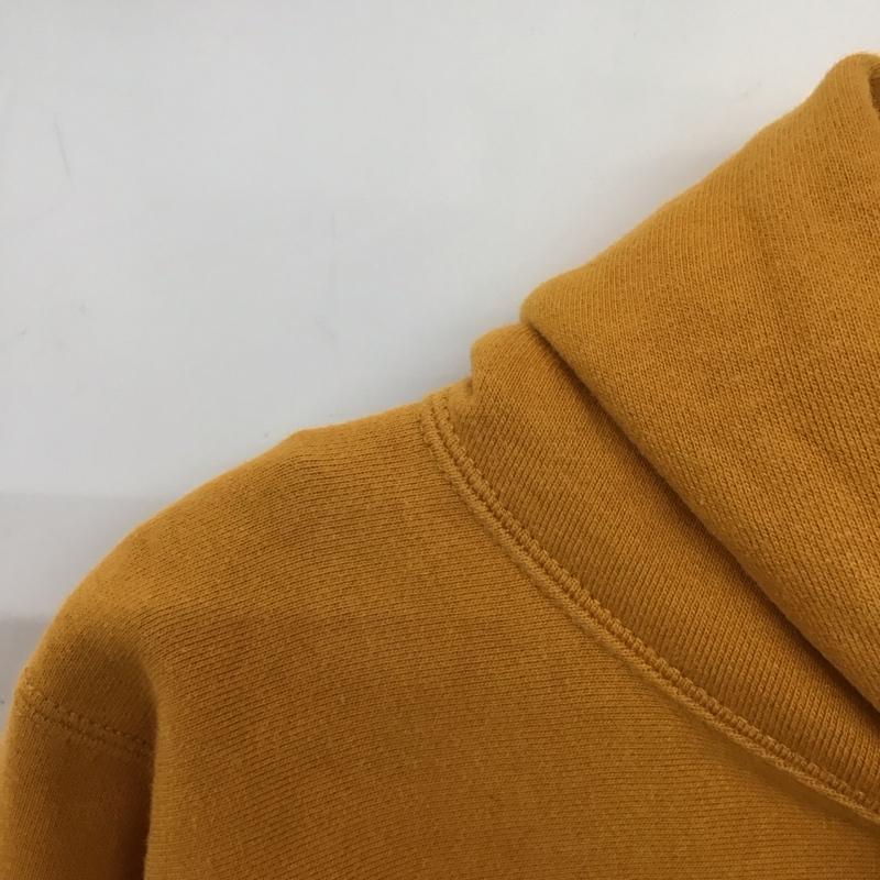 チャンピオン Champion パーカー 長袖 C8-Q101 リバースウィーブ プルオーバー 裏起毛 S ワンポイント 橙 / オレンジ / orange レディース USED 古着 中古 10152923