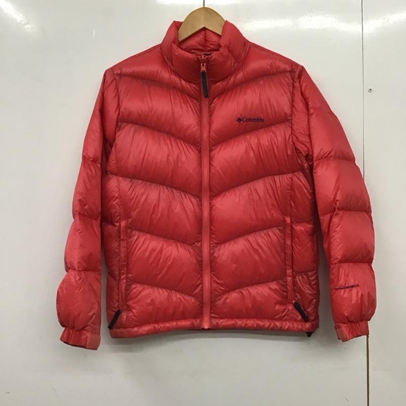 コロンビア Columbia ジャケット、上着 ジャケット、ブレザー 209 PL5333 ダウン フェザー M ロゴ、文字 赤 / レッド / red レディース USED 古着 中古 10152924