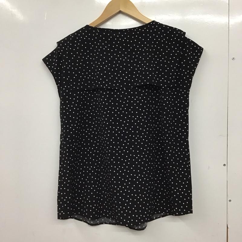 ショコラ フィネ ローブ chocol raffine robe シャツ、ブラウス 半袖 6A26L0A0800 スクエア衿ブラウス フレンチスリーブ FREE ドット 黒 / ブラック / black レディース USED 古着 中古 10152925