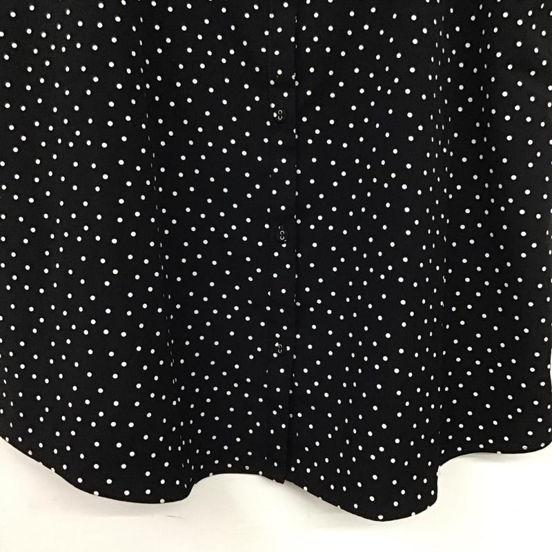 ショコラ フィネ ローブ chocol raffine robe シャツ、ブラウス 半袖 6A26L0A0800 スクエア衿ブラウス フレンチスリーブ FREE ドット 黒 / ブラック / black レディース USED 古着 中古 10152925