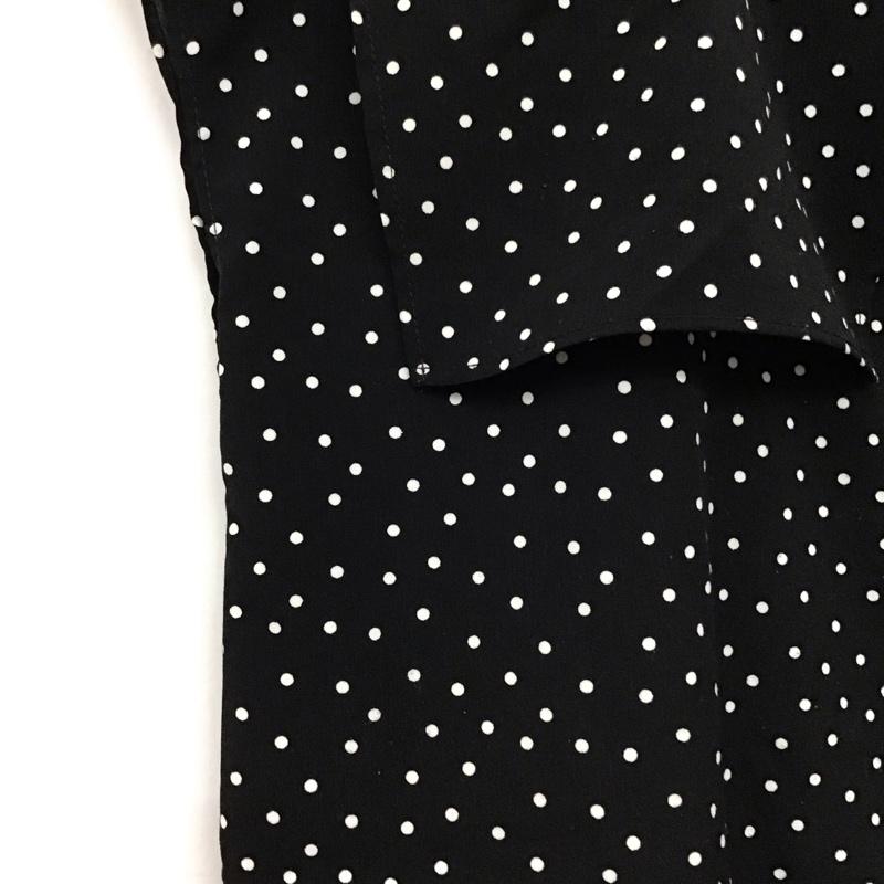 ショコラ フィネ ローブ chocol raffine robe シャツ、ブラウス 半袖 6A26L0A0800 スクエア衿ブラウス フレンチスリーブ FREE ドット 黒 / ブラック / black レディース USED 古着 中古 10152925