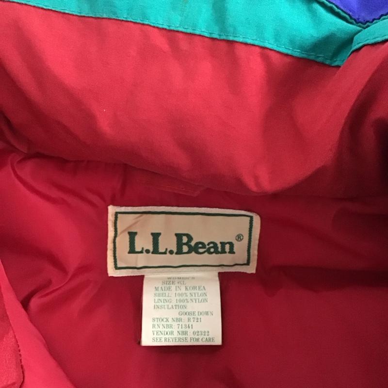 エルエルビーン L.L.Bean ジャケット、上着 ジャンパー、ブルゾン ジップアップジャケット ダウンジャケット アウター XL ロゴ、文字 青 / ブルー / blue レディース USED 古着 中古 10152926