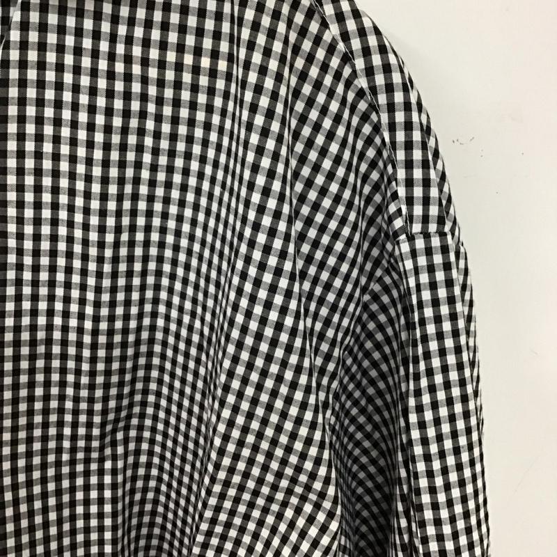 フレームス レイカズン frames RAY CASSIN シャツ、ブラウス 七分袖 513-116755 スキッパーシャツ FREE チェック 白 / ホワイト / white X 黒 / ブラック / black レディース USED 古着 中古 10152929