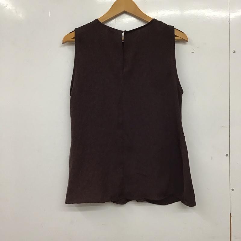 ザラ ZARA トップス トップス ノースリーブ S 無地 ダークブラウン / ダークブラウン / レディース USED 古着 中古 10152932