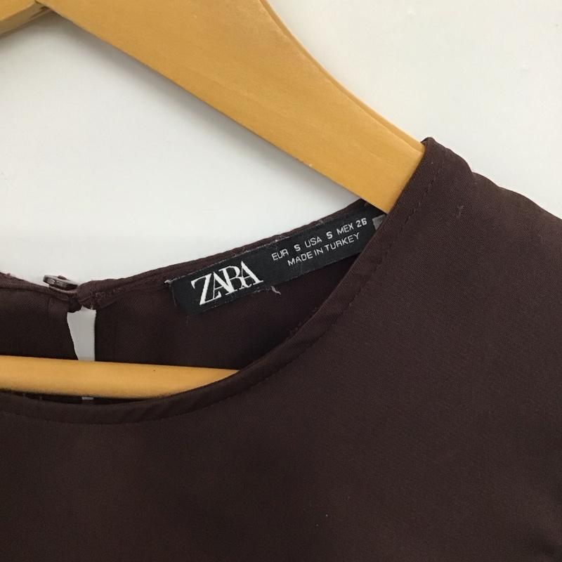 ザラ ZARA トップス トップス ノースリーブ S 無地 ダークブラウン / ダークブラウン / レディース USED 古着 中古 10152932