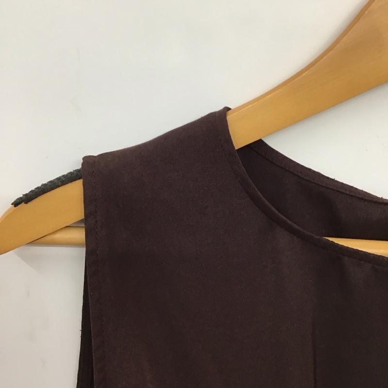 ザラ ZARA トップス トップス ノースリーブ S 無地 ダークブラウン / ダークブラウン / レディース USED 古着 中古 10152932