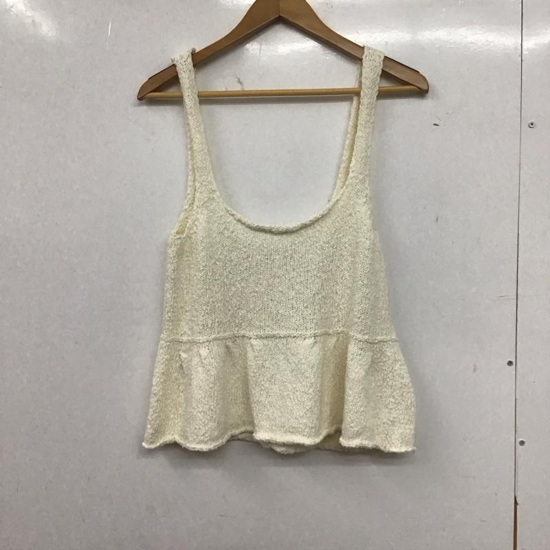 ザラ ZARA キャミソール キャミソール ノースリーブカットソー キャミソール ニット L 無地 アイボリー / アイボリー / レディース USED 古着 中古 10152933