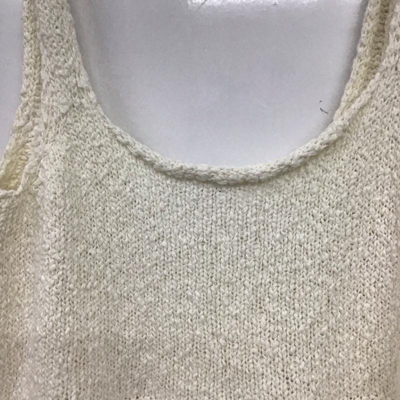 ザラ ZARA キャミソール キャミソール ノースリーブカットソー キャミソール ニット L 無地 アイボリー / アイボリー / レディース USED 古着 中古 10152933