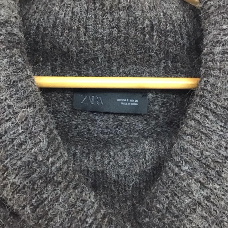 ザラ ZARA ニット、セーター 長袖 5755 138 814 ストラップレス菱形ニットセーター オフショルダー S アーガイル柄 ダークブラウン / ダークブラウン / X ベージュ / ベージュ / beige レディース USED 古着 中古 10152935