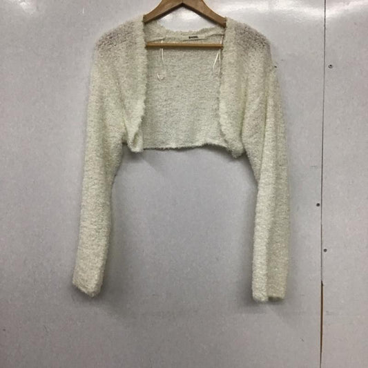 スナイデル SNIDEL カーディガン 長袖 SWNT241160 ラッフィーボレロカーデ ONE SIZE 無地 白 / ホワイト / white レディース USED 古着 中古 10152937