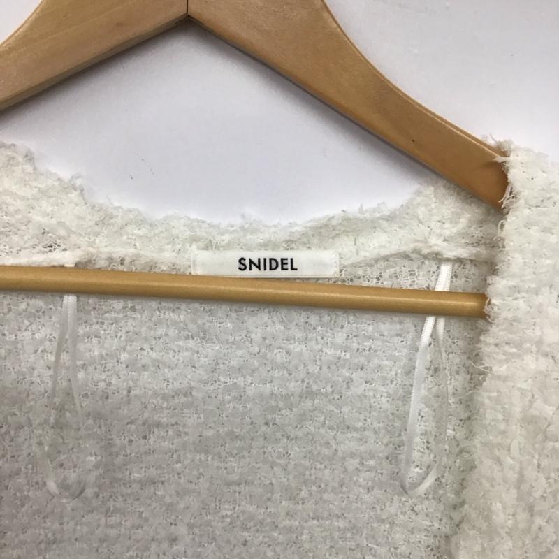 スナイデル SNIDEL カーディガン 長袖 SWNT241160 ラッフィーボレロカーデ ONE SIZE 無地 白 / ホワイト / white レディース USED 古着 中古 10152937