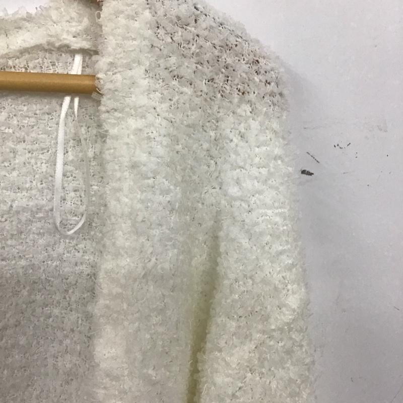 スナイデル SNIDEL カーディガン 長袖 SWNT241160 ラッフィーボレロカーデ ONE SIZE 無地 白 / ホワイト / white レディース USED 古着 中古 10152937