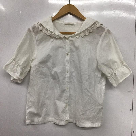 エヘカソポ ehka sopo シャツ、ブラウス 半袖 1708328 セーラーカラー レース襟 FREE 無地 白 / ホワイト / white レディース USED 古着 中古 10152941