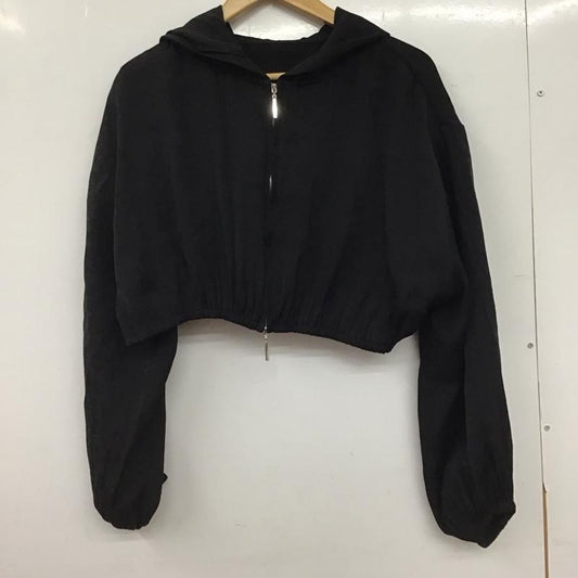 アルシーヴ archives パーカー 長袖 ジップアップパーカー パフスリーブ 薄手アウター M 無地 黒 / ブラック / black レディース USED 古着 中古 10152943