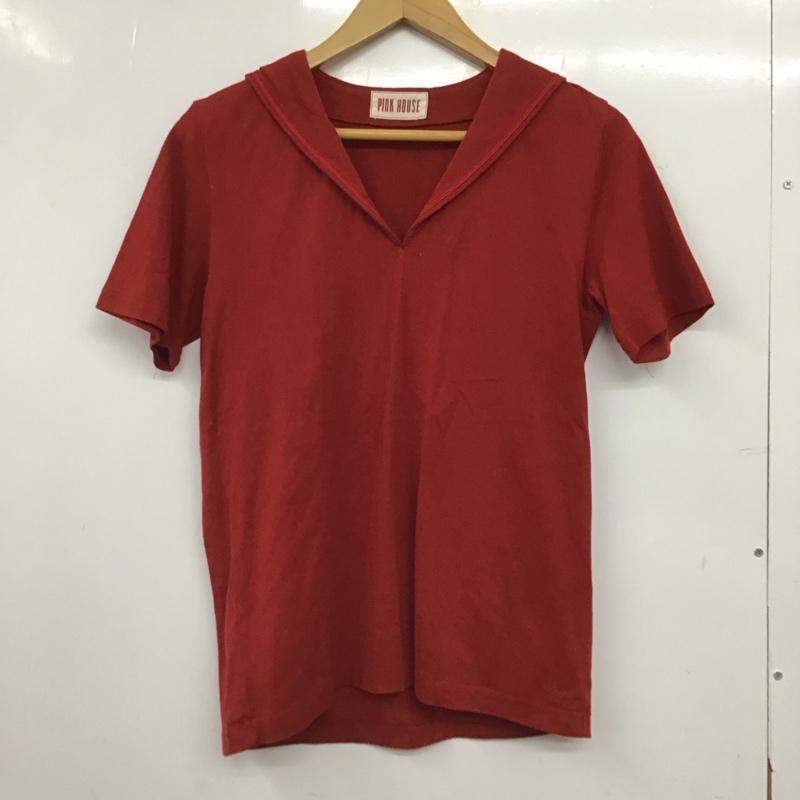 ピンクハウス PINK HOUSE カットソー 半袖 半袖カットソー 無地Tシャツ セーラーネック M 無地 赤 / レッド / red レディース USED 古着 中古 10152946
