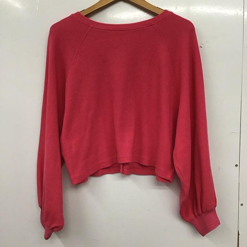 ヘルスニット Healthknit カーディガン 長袖 長袖カーディガン 前ボタン ニットカーディガン FREE 無地 桃 / ピンク / pink レディース USED 古着 中古 10152950