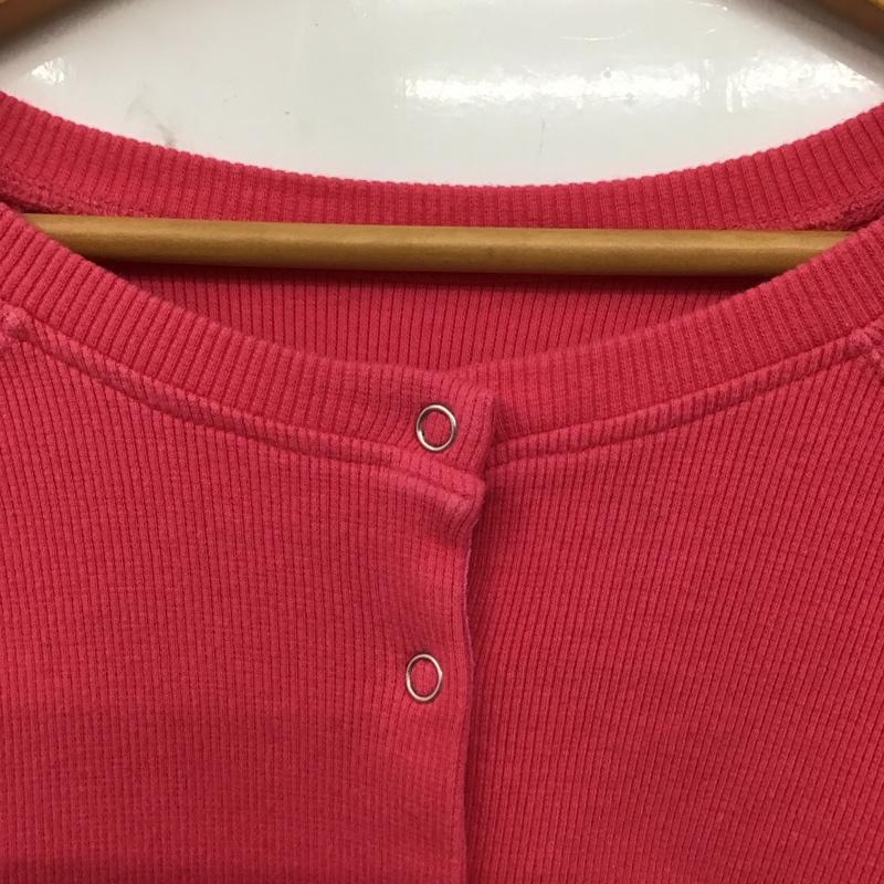 ヘルスニット Healthknit カーディガン 長袖 長袖カーディガン 前ボタン ニットカーディガン FREE 無地 桃 / ピンク / pink レディース USED 古着 中古 10152950