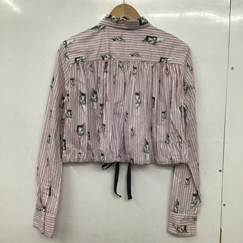 ザラ ZARA シャツ、ブラウス 長袖 2383 653 251 ショート丈 猫柄 XS ストライプ マルチカラー / マルチカラー / multicolor レディース USED 古着 中古 10152951