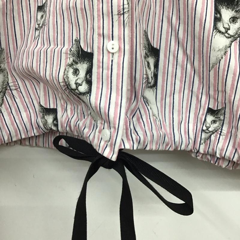 ザラ ZARA シャツ、ブラウス 長袖 2383 653 251 ショート丈 猫柄 XS ストライプ マルチカラー / マルチカラー / multicolor レディース USED 古着 中古 10152951