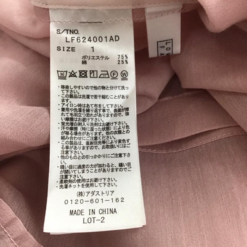 ローリーズファーム LOWRYS FARM シャツ、ブラウス 長袖 長袖シャツ 無地シャツ カラーシャツ シースルー 1 無地 桃 / ピンク / pink レディース USED 古着 中古 10152953