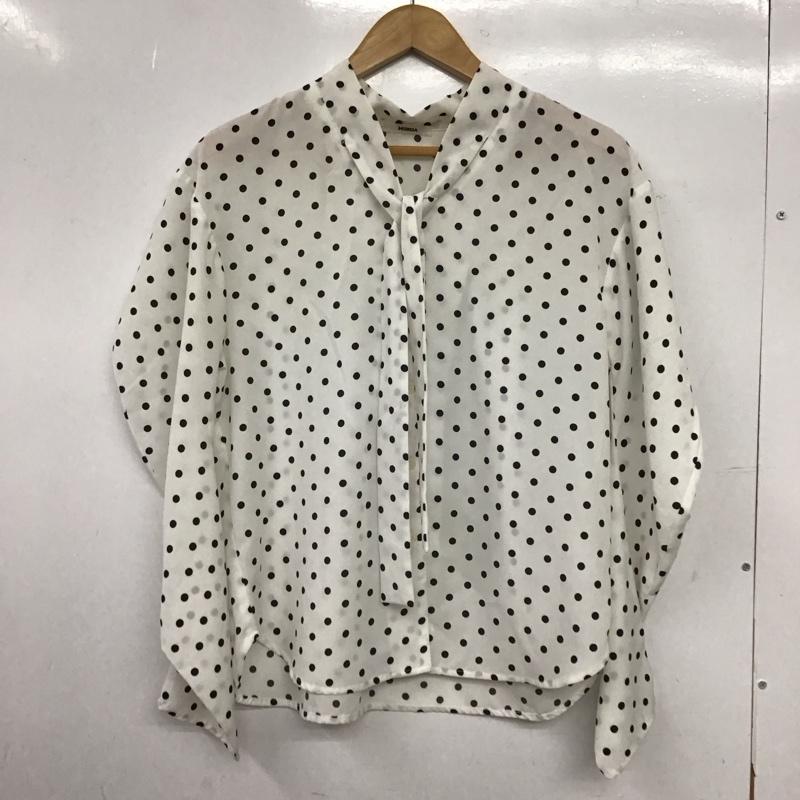 ムルーア MURUA シャツ、ブラウス 長袖 011820404401-01 ルーズボウタイブラウス FREE ドット 白 / ホワイト / white レディース USED 古着 中古 10152956