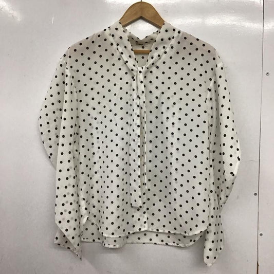 ムルーア MURUA シャツ、ブラウス 長袖 011820404401-01 ルーズボウタイブラウス FREE ドット 白 / ホワイト / white レディース USED 古着 中古 10152956