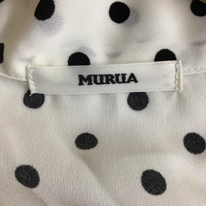 ムルーア MURUA シャツ、ブラウス 長袖 011820404401-01 ルーズボウタイブラウス FREE ドット 白 / ホワイト / white レディース USED 古着 中古 10152956