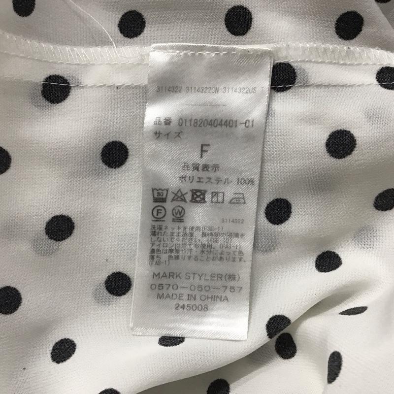 ムルーア MURUA シャツ、ブラウス 長袖 011820404401-01 ルーズボウタイブラウス FREE ドット 白 / ホワイト / white レディース USED 古着 中古 10152956