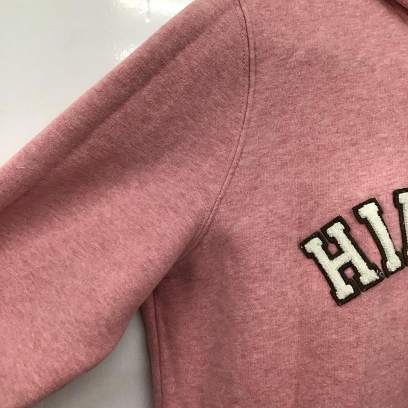 トミーヒルフィガー TOMMY HILFIGER パーカー 長袖 59-3321652 裏起毛 フルジップ M ロゴ、文字 桃 / ピンク / pink レディース USED 古着 中古 10152957