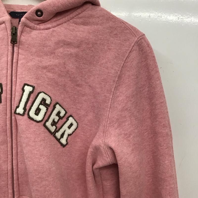 トミーヒルフィガー TOMMY HILFIGER パーカー 長袖 59-3321652 裏起毛 フルジップ M ロゴ、文字 桃 / ピンク / pink レディース USED 古着 中古 10152957