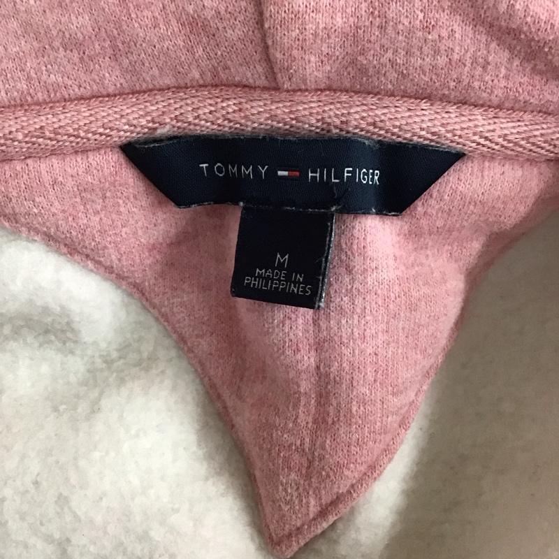 トミーヒルフィガー TOMMY HILFIGER パーカー 長袖 59-3321652 裏起毛 フルジップ M ロゴ、文字 桃 / ピンク / pink レディース USED 古着 中古 10152957