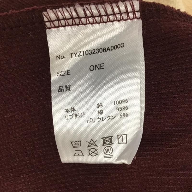 エシンタ etsinta トレーナー 長袖 TYZ1032306A0003 スウェット ONE SIZE ロゴ、文字 えんじ / ワインレッド / dark red X アイボリー / アイボリー / レディース USED 古着 中古 10152964
