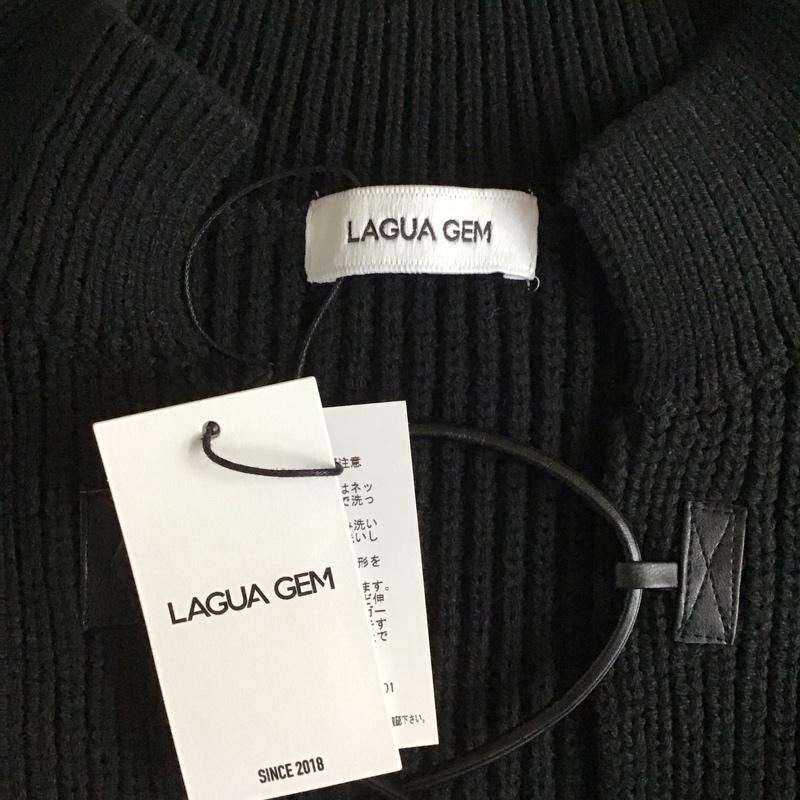 ラグア ジェム LAGUA GEM カーディガン 長袖 510HAM70-2491 レースアップ タグ付き FREE 無地 黒 / ブラック / black レディース USED 古着 中古 10152965