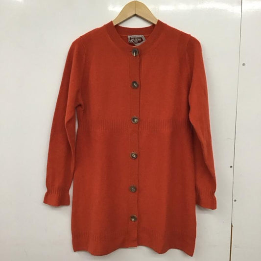 マーレンダム MARLENE DAM カーディガン 長袖 MK019R2 カシミヤ 無地 橙 / オレンジ / orange レディース USED 古着 中古 10152967
