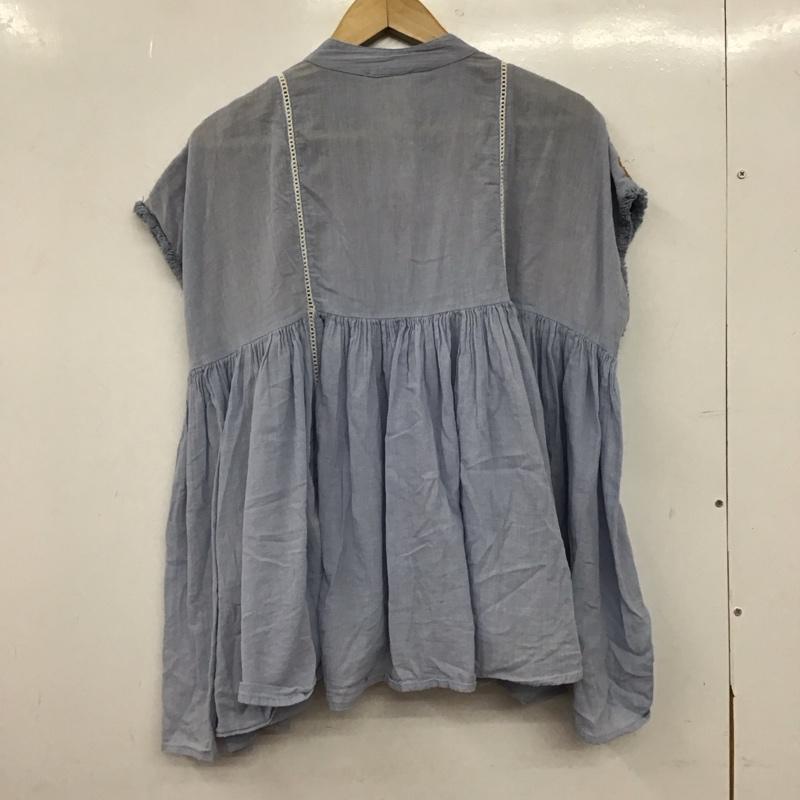 ニコアンド niko and... シャツ、ブラウス 半袖 ノースリーブシャツ チュニック FREE 刺繍 インディゴ / インディゴ / Indigo レディース USED 古着 中古 10152969