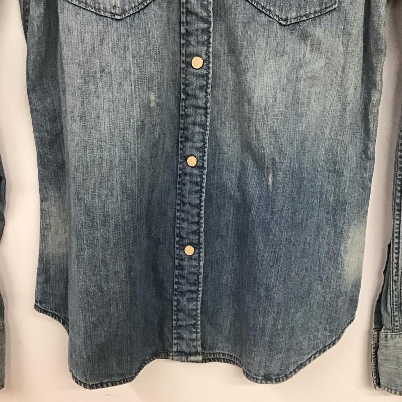 デニム アンド サプライ DENIM & SUPPLY シャツ、ブラウス 長袖 288502651001 デニムシャツ M ダメージ加工 青 / ブルー / blue レディース USED 古着 中古 10152970