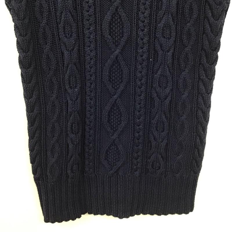 ラルフローレンスポーツ RALPHLAURENSPORT ベスト ベスト タートルネック ニット コットン プルオーバー M 無地 紺 / ネイビー / navy レディース USED 古着 中古 10152972