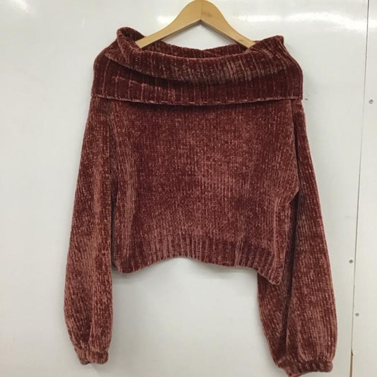 ダブルクローゼット w closet ニット、セーター 長袖 FREE 無地 赤 / レッド / red レディース USED 古着 中古 10152974