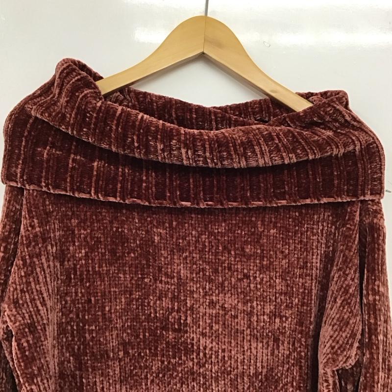 ダブルクローゼット w closet ニット、セーター 長袖 FREE 無地 赤 / レッド / red レディース USED 古着 中古 10152974
