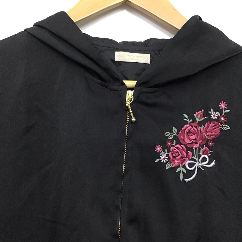 アクシーズファム axes femme ジャケット、上着 ジャンパー、ブルゾン M 刺繍 黒 / ブラック / black レディース USED 古着 中古 10152976