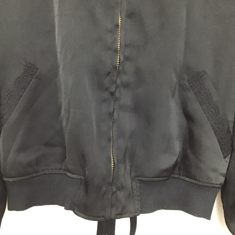 アクシーズファム axes femme ジャケット、上着 ジャンパー、ブルゾン M 刺繍 黒 / ブラック / black レディース USED 古着 中古 10152976