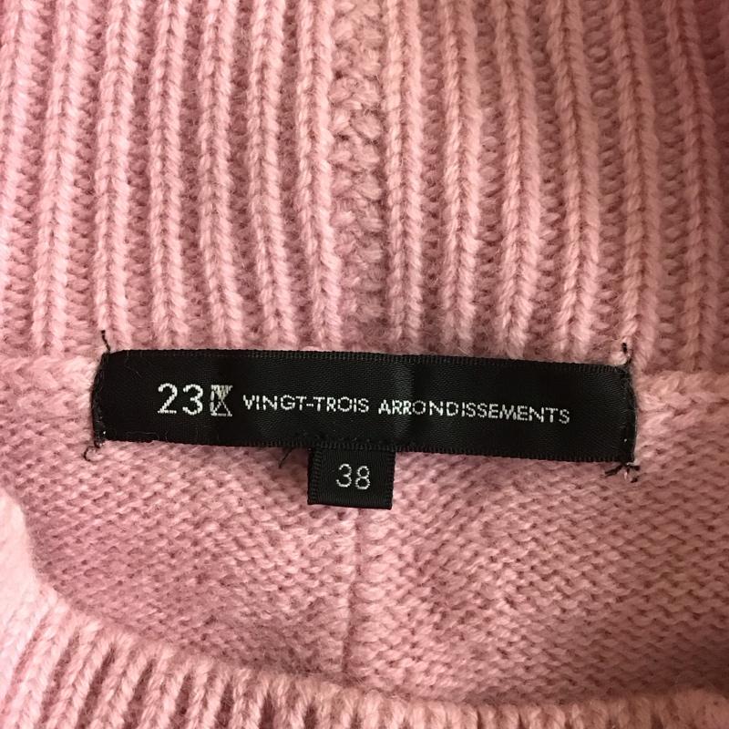 ニジュウサンク 23区 ニット、セーター 長袖 38 無地 桃 / ピンク / pink レディース USED 古着 中古 10152977