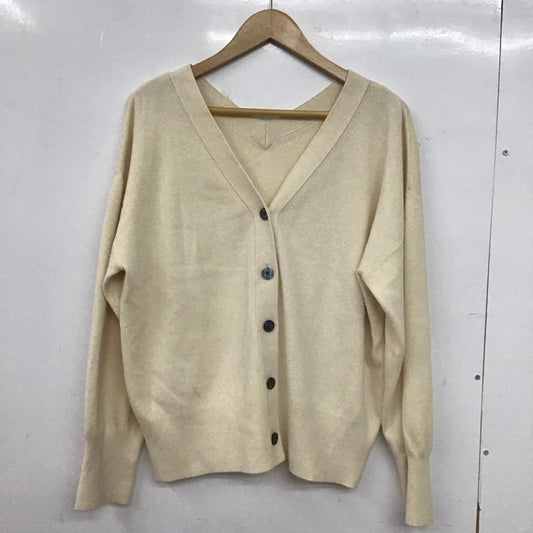 ローリーズファーム LOWRYS FARM カーディガン 長袖 FREE 無地 アイボリー / アイボリー / レディース USED 古着 中古 10152982