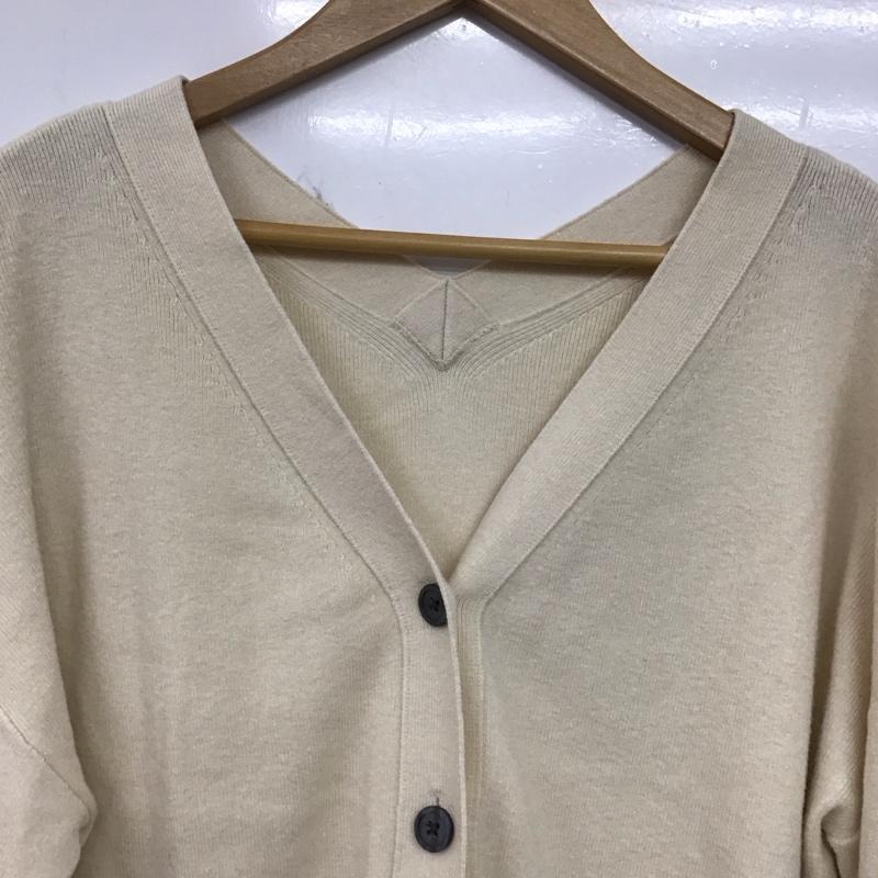 ローリーズファーム LOWRYS FARM カーディガン 長袖 FREE 無地 アイボリー / アイボリー / レディース USED 古着 中古 10152982