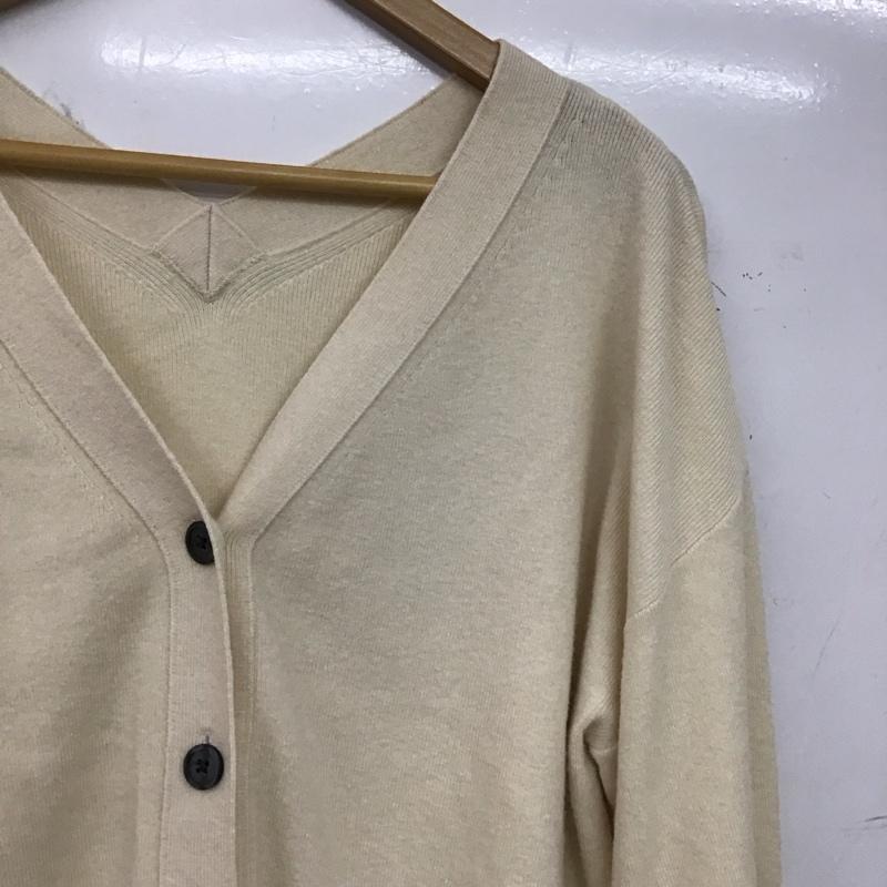 ローリーズファーム LOWRYS FARM カーディガン 長袖 FREE 無地 アイボリー / アイボリー / レディース USED 古着 中古 10152982