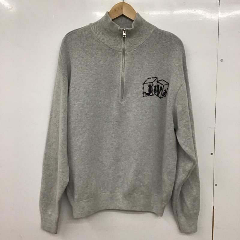 ジャバ Java ニット、セーター 長袖 jv1050123 グラフィックハーフジップニット S ロゴ、文字 灰 / グレー / gray レディース USED 古着 中古 10152984