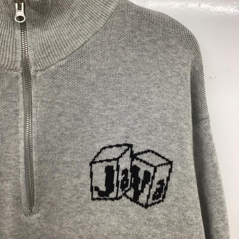ジャバ Java ニット、セーター 長袖 jv1050123 グラフィックハーフジップニット S ロゴ、文字 灰 / グレー / gray レディース USED 古着 中古 10152984