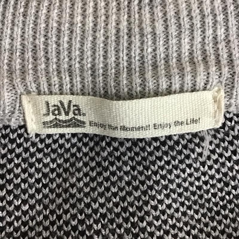 ジャバ Java ニット、セーター 長袖 jv1050123 グラフィックハーフジップニット S ロゴ、文字 灰 / グレー / gray レディース USED 古着 中古 10152984