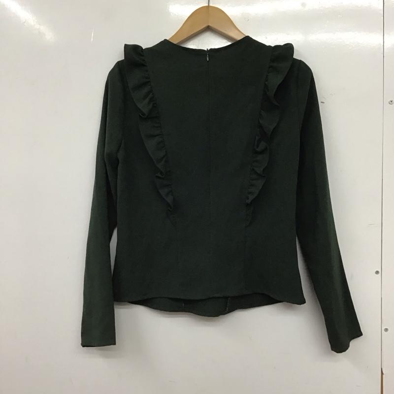 ザラウーマン ZARA WOMAN カットソー 長袖 長袖カットソー 無地カットソー クルーネックシャツ S 無地 緑 / グリーン / green レディース USED 古着 中古 10152985
